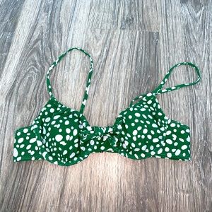 green and white bikini top